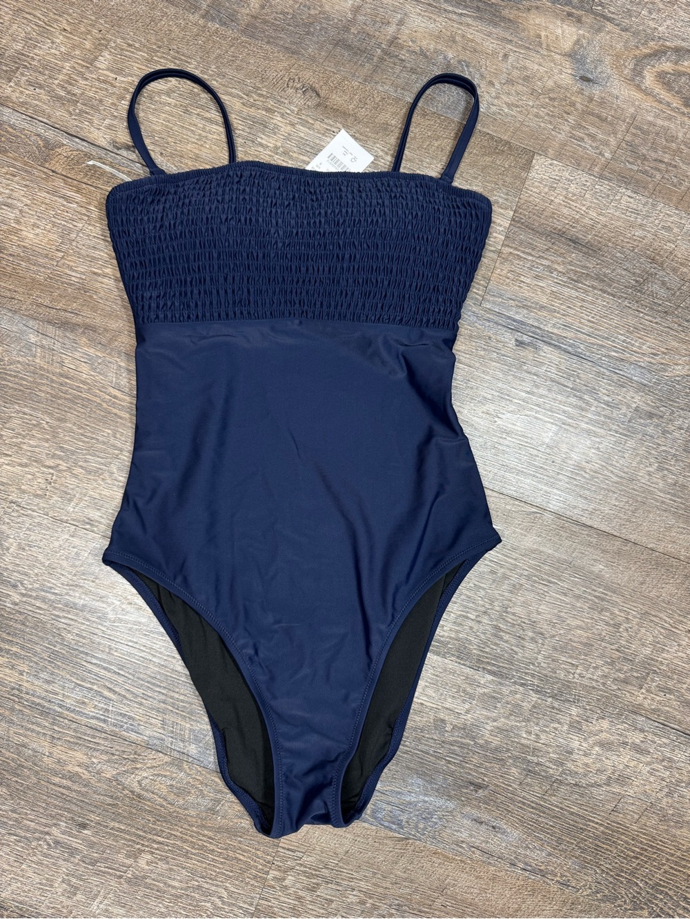 J. Crew Navy Smocked One-Piece Swimsuit Women’s SZ S - Picture 11 of 11